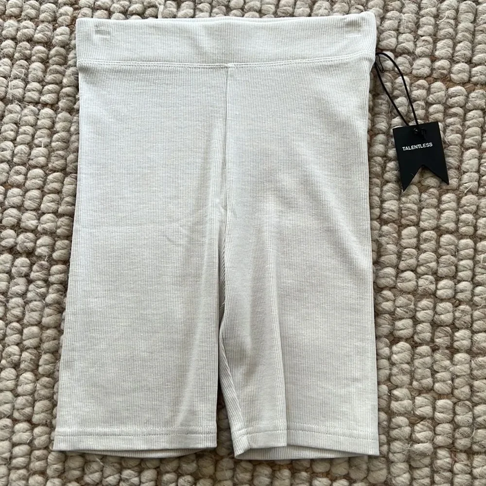 Talentless ribbed biker shorts